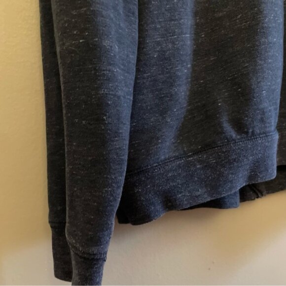 Old Navy Dark Heather Blue Sherpa-Lined Hoodie Zip-Up Sweatshirt - Picture 14 of 15